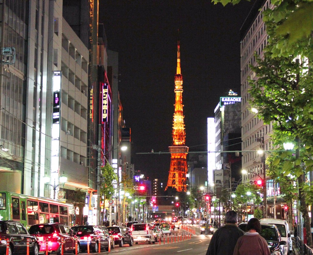2011年の東京タワー　六本木にて