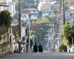 坂道の通学