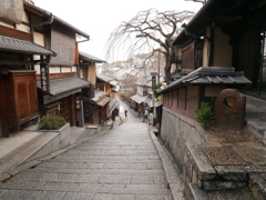 ちょろ雪朝の清水