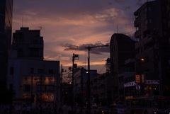 山手内の夕景