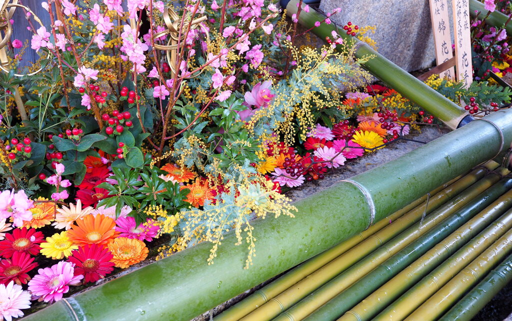 北野の花手水