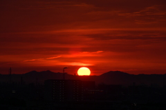 今日の夕日3
