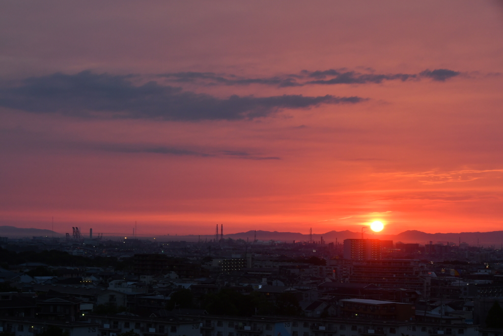 今日の夕日2