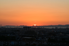 土曜日の夕景