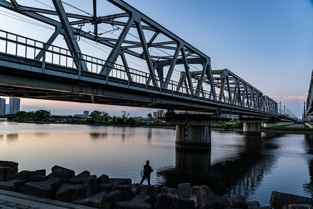 たま川夕景