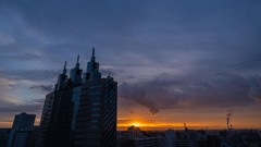 一瞬の茜空