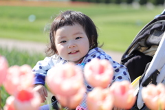 上湧別チューリップ公園にて