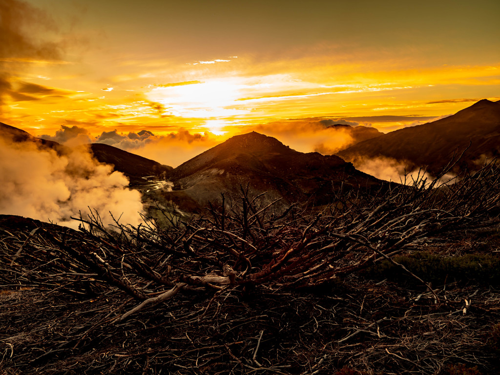 立山　地獄の夕日