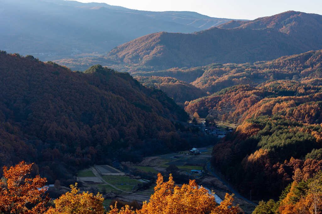 晩秋の御嶽山麓