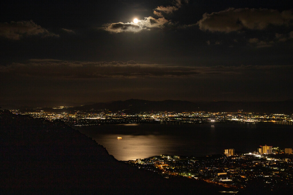 Shiga at night 比叡山ドライブウェイ