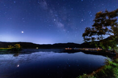 Shiga at night 余呉湖の天の川