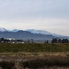 通勤途中にみる男体山
