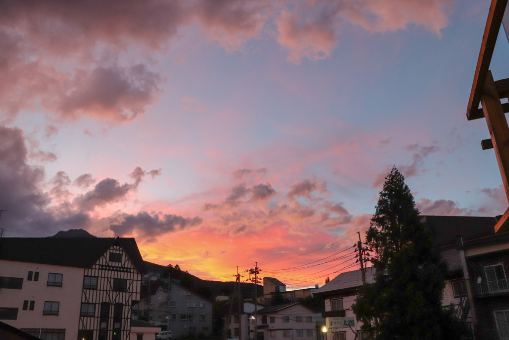 夏の夕焼け