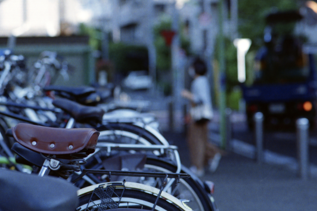 研究！自転車の撮り方・皮サドル