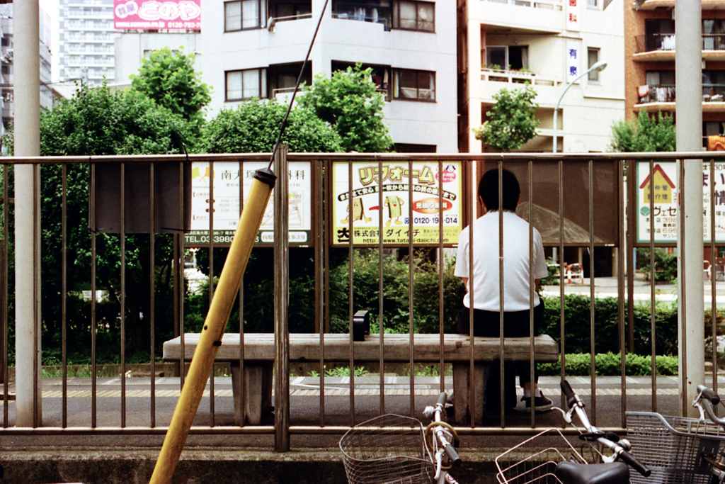 正しい都電の待ち方(過去写真)