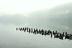 白い支笏湖