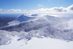 霧氷と樽前山