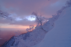 北尾根の夜明け