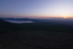 石狩平野の夜明け