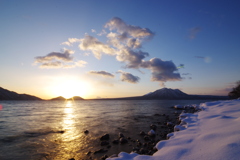 深い雪の朝