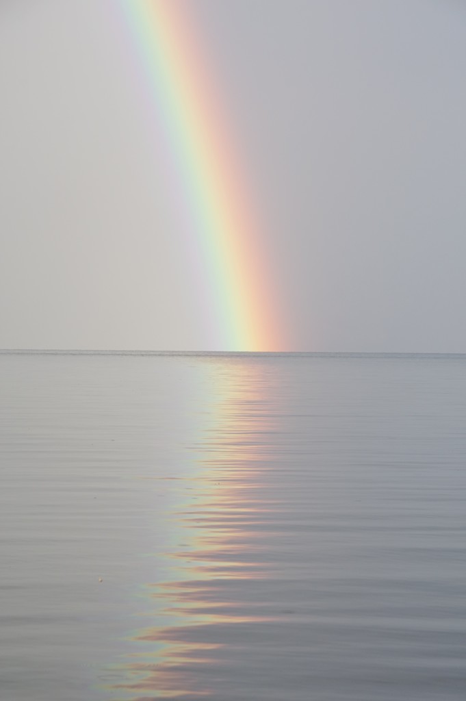 支笏湖と虹