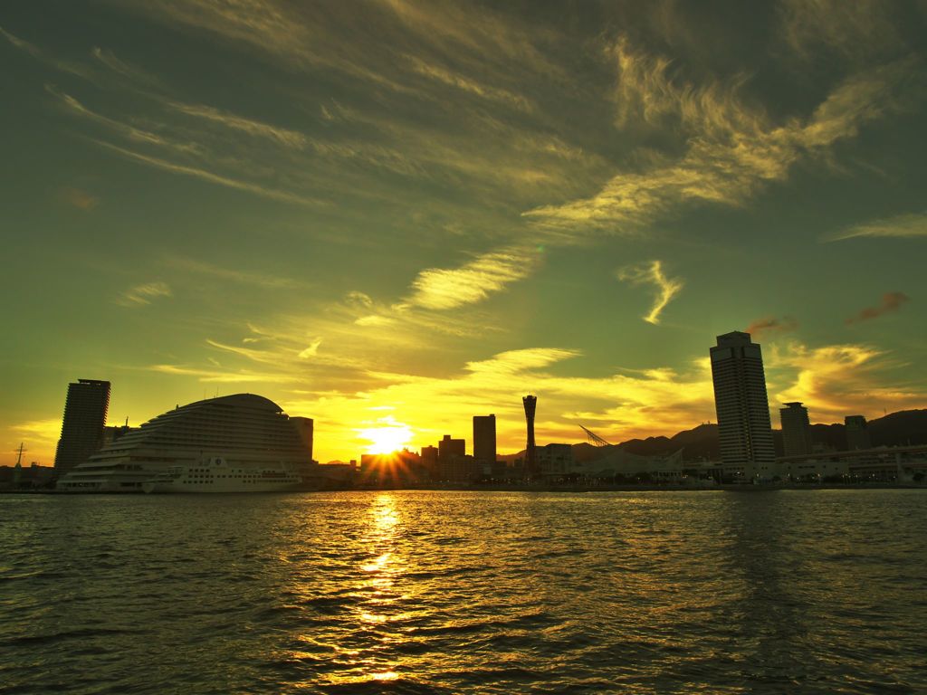 神戸の夕景