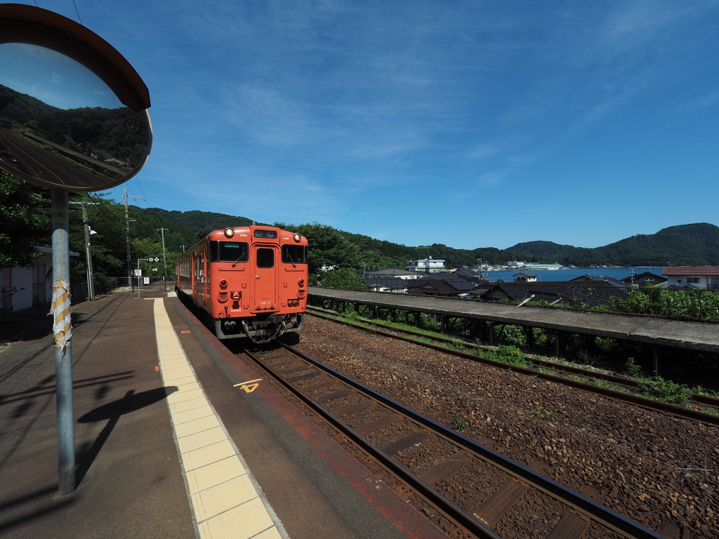 JR山陰本線柴山駅にて