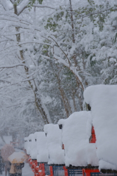 雪の貴船神社