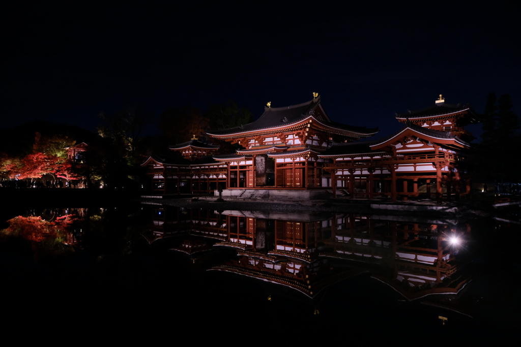 平等院鳳凰堂の夜景