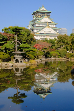 大阪城の紅葉