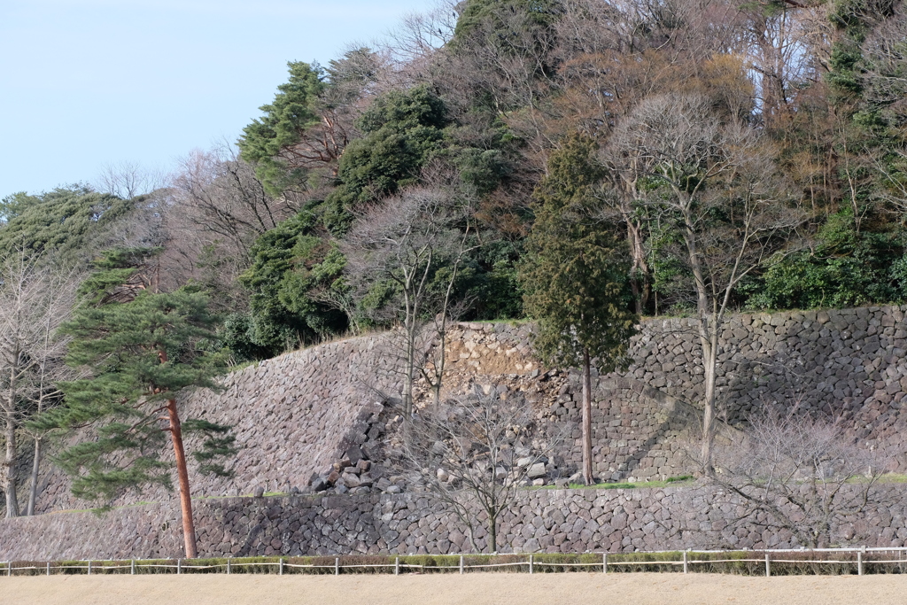 金沢城：地震の爪痕