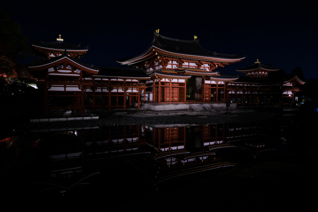 平等院鳳凰堂の夜景