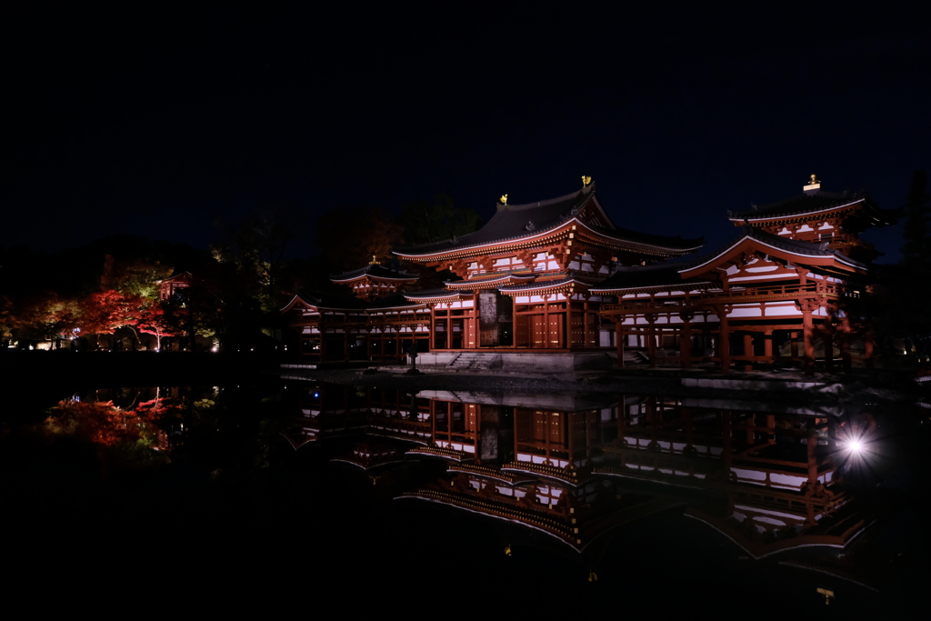 平等院鳳凰堂の夜景