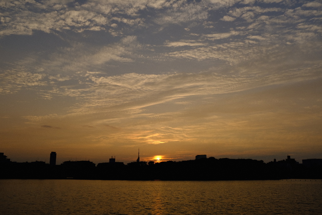 X100Fで夕陽を試し撮り