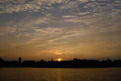 X100Fで夕陽を試し撮り