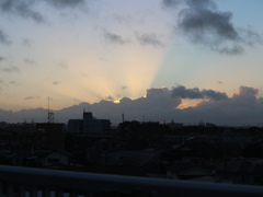 朝日が上る