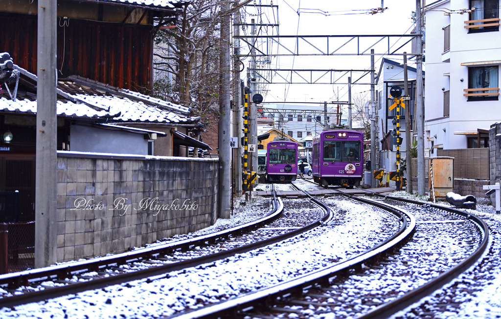 薄っすらと雪化粧