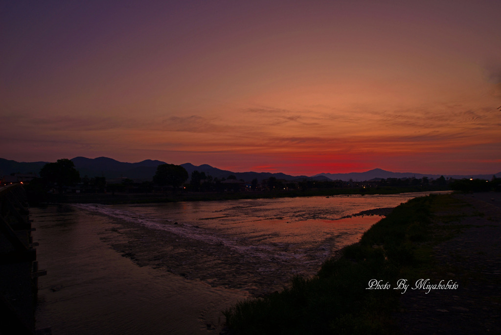 嵐山の朝景