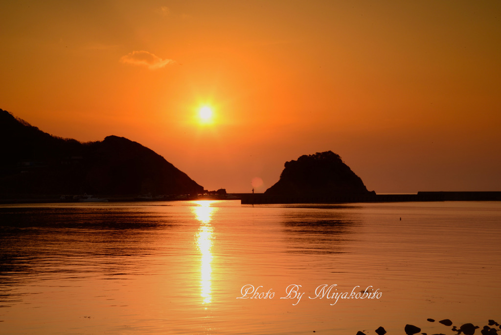 浅茂川の夕景