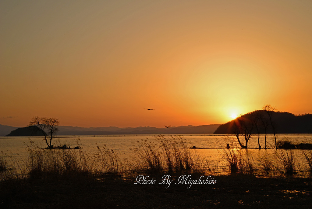 湖北の夕景