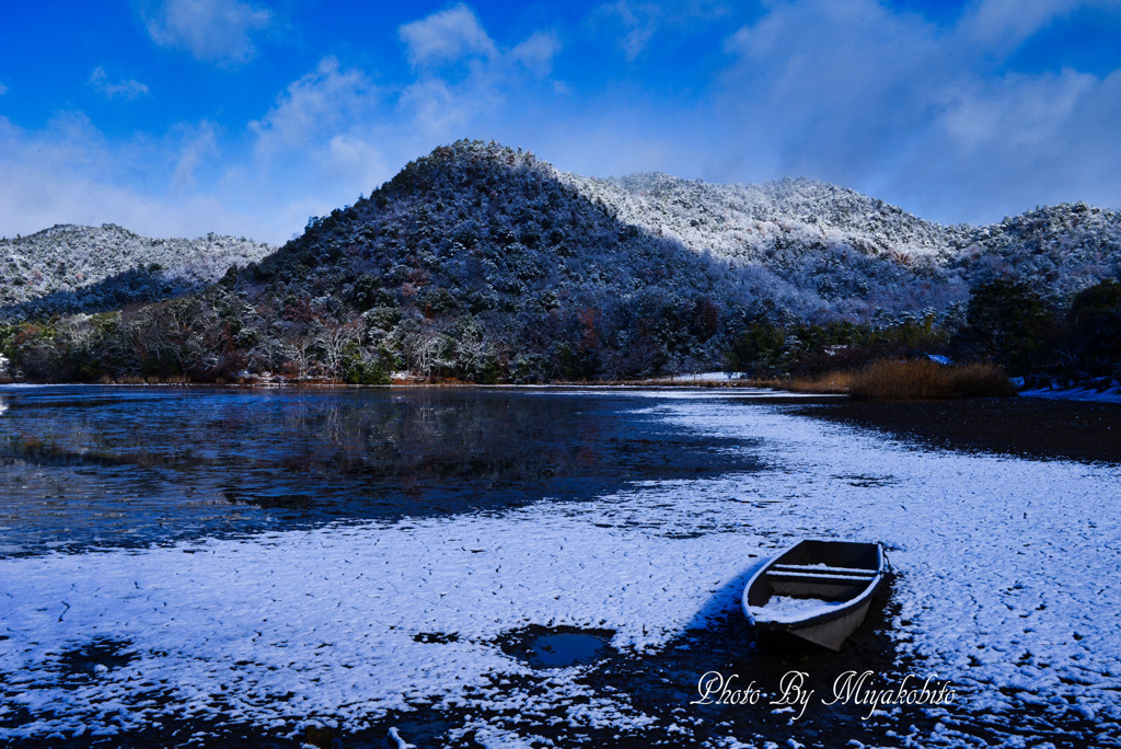 広沢の池雪景