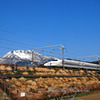 伊吹山と新幹線