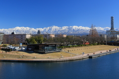 富山環水公園からの立山連峰