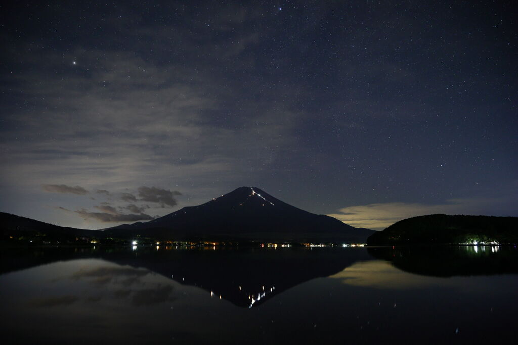 山中湖夜景