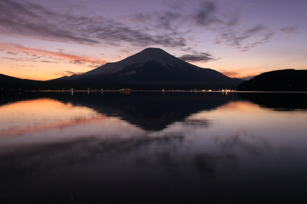 山中湖　夕景