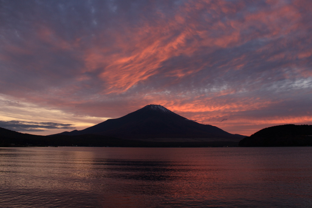 山中湖の夕焼け