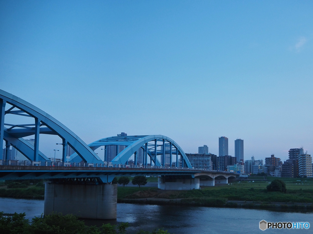 丸子橋の別アングル。