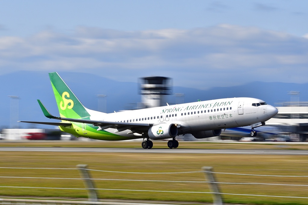 春秋航空B738離陸流し