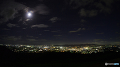 古都の夜街灯り