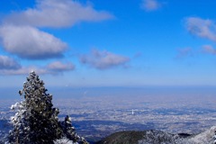 金剛山山頂から